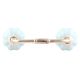 Solid Sky Blue Ceramic Melon Bridge Handles